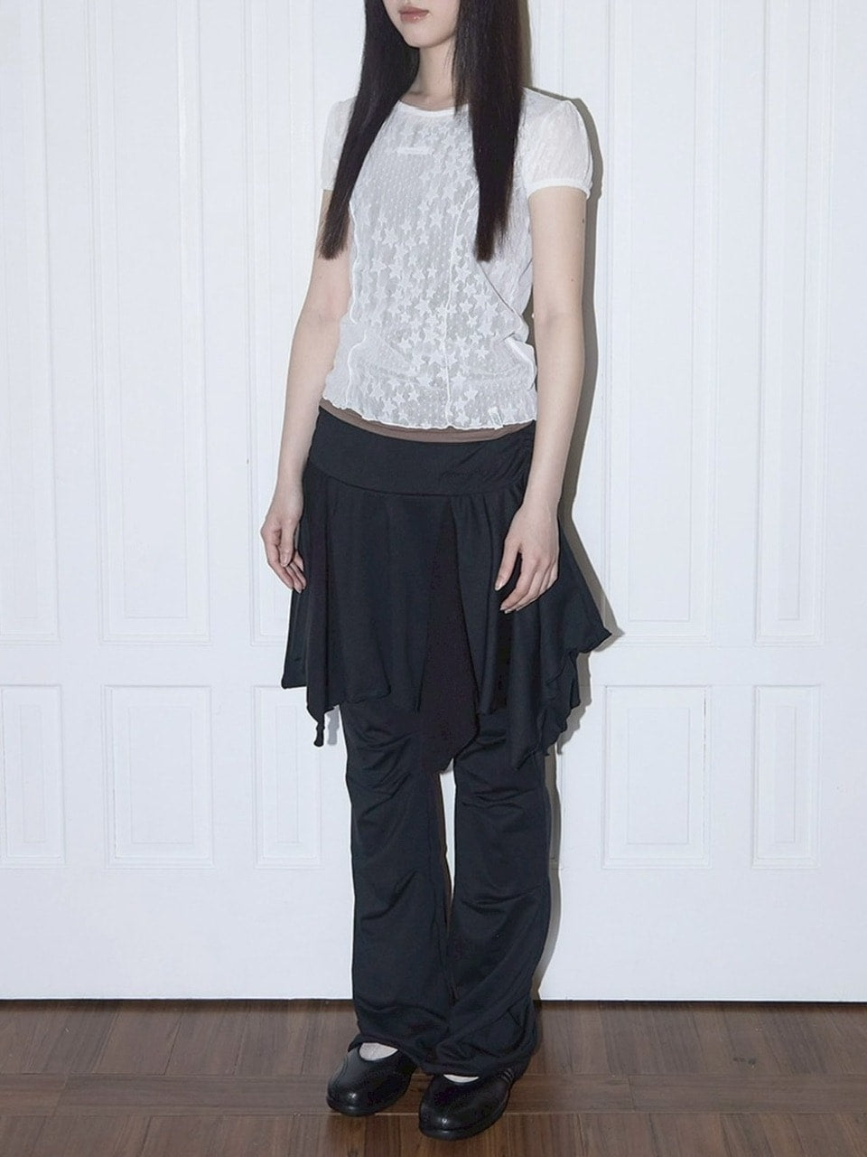 【FANCY CLUB】Wave Puff Lace Tee