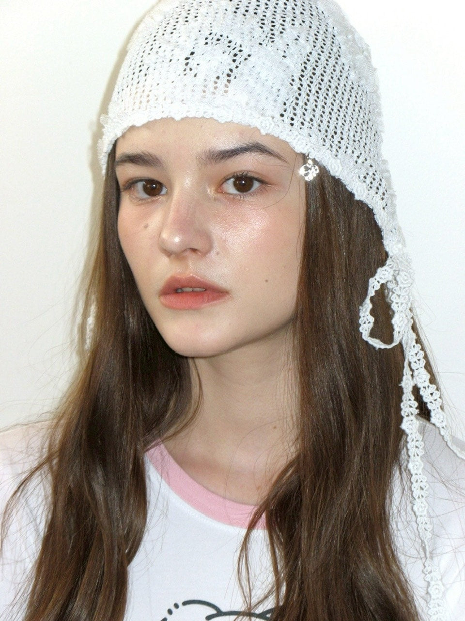 【CRANK】LACE CROCHET BONNET / 【クランク】レースクロシェットボンネット