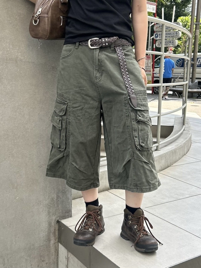 大阪店WEB限定受注制【Chikashitsu +】cotton cargo bermuda pants (2color)