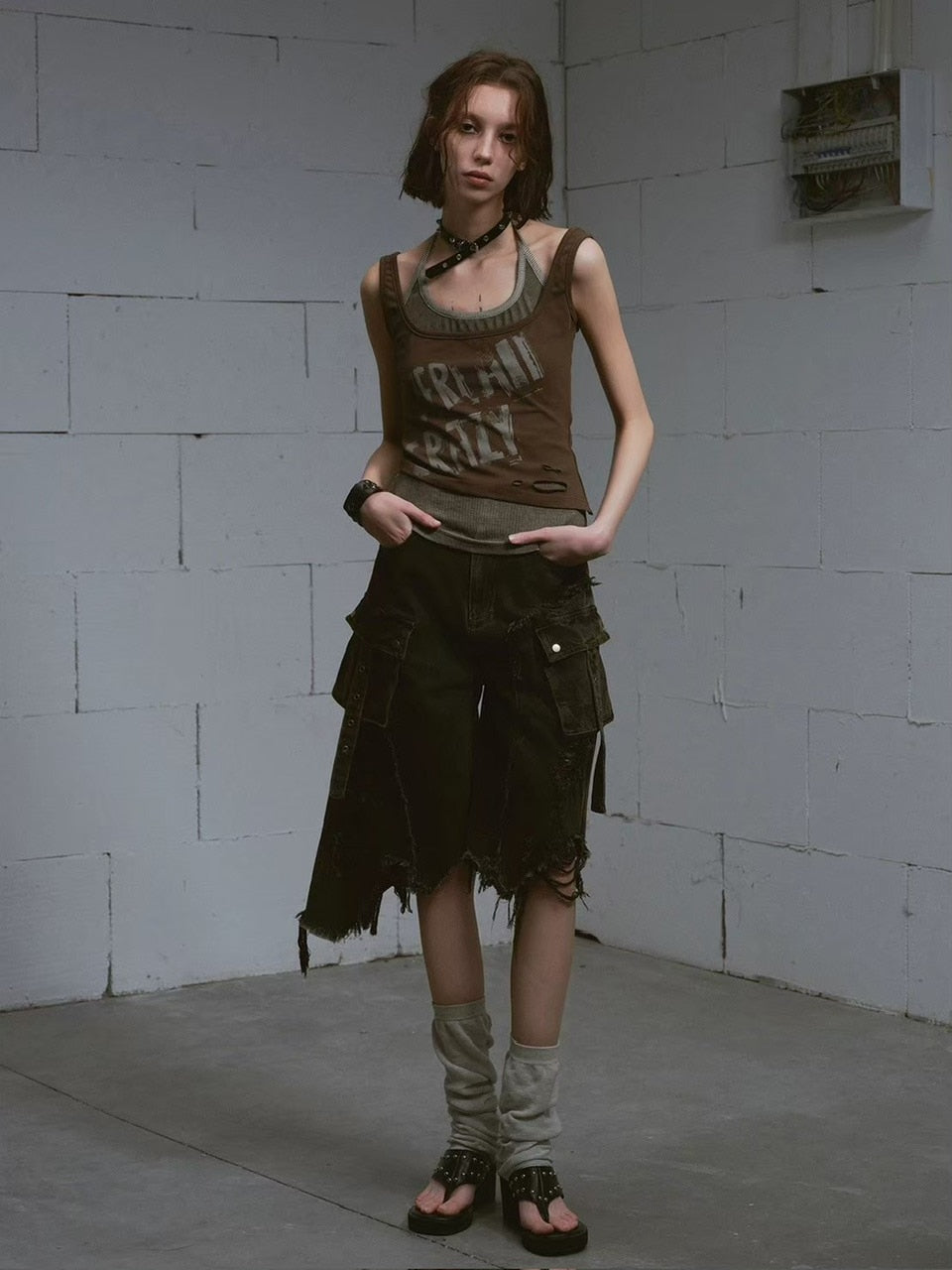 【Cest Nous】Brown Two-Piece Camisole