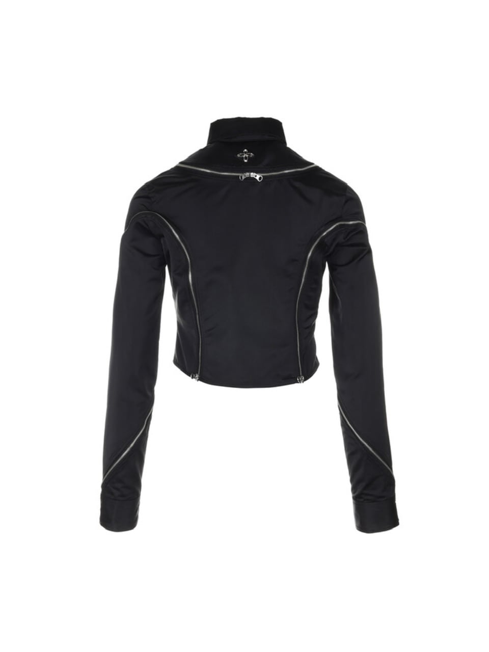 【SURGERY】balanced zippers detail crop shirts