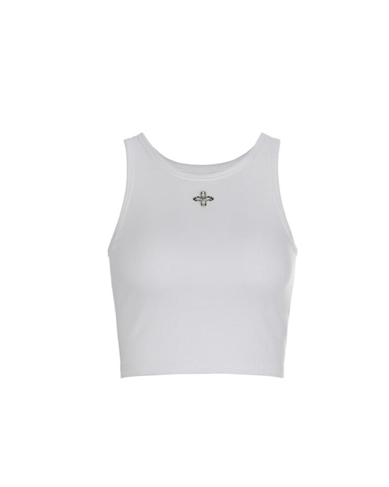 【SURGERY】metal clover logo crop sleeveless / 【サージェリー】メタルクローバーロゴクロップタンクトップ