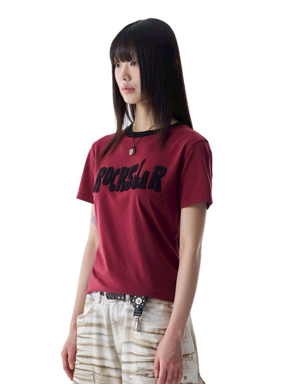 【AAKAM】ROCKSTAR Boucle Half Top