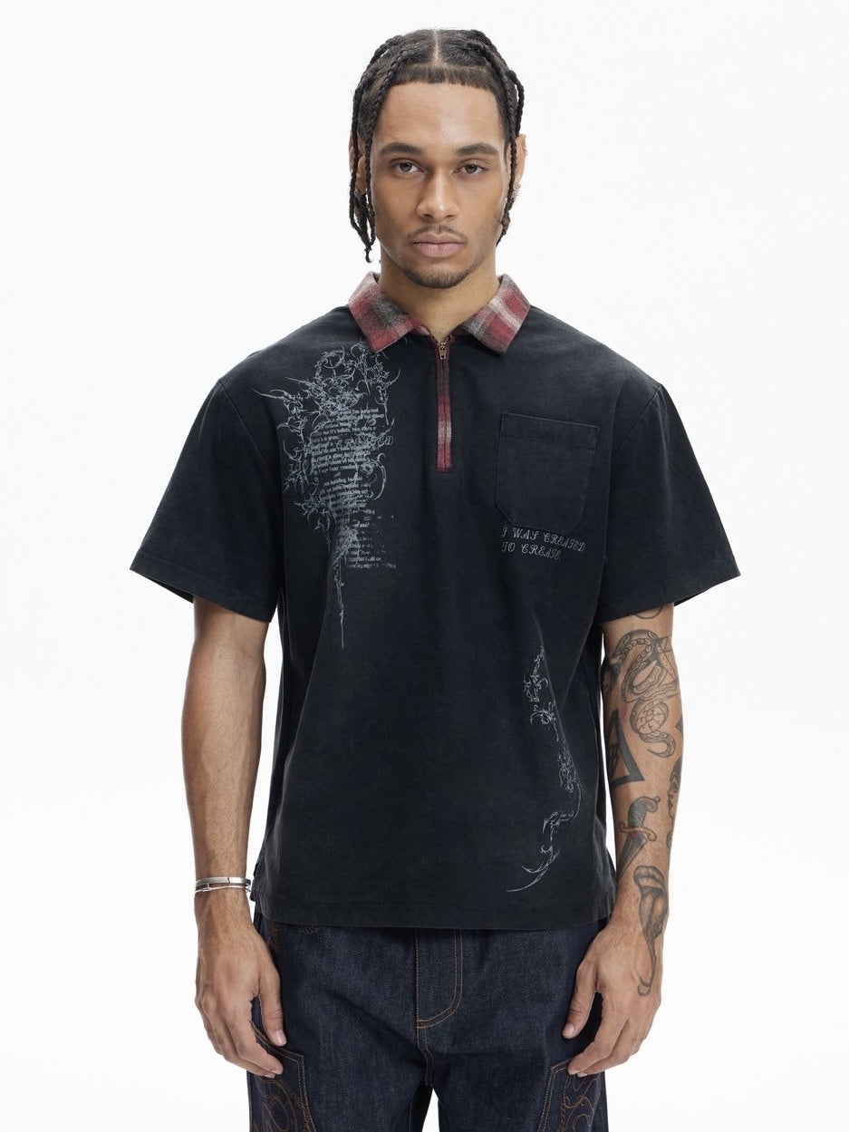 【DND4DES】RUNE ZIP-UP POLO SHIRT