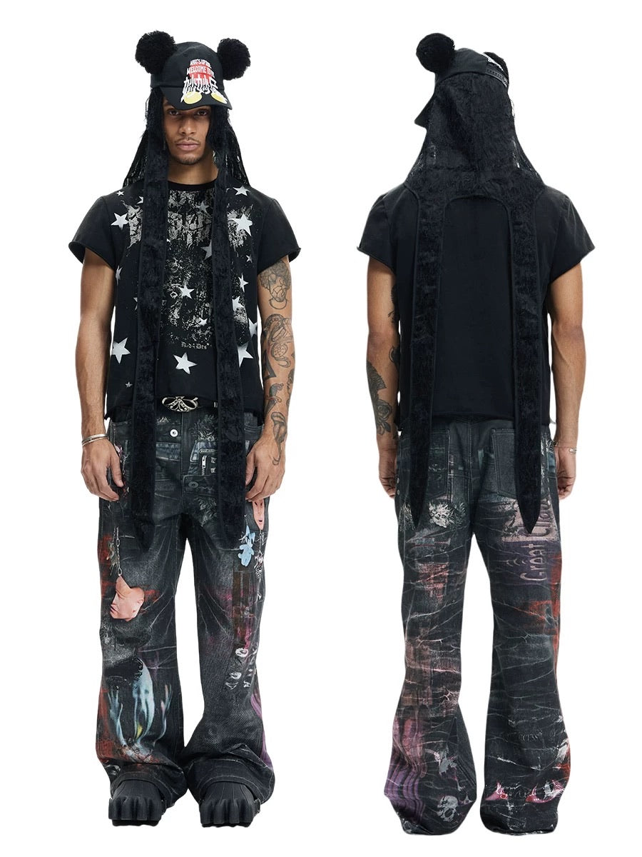 【DND4DES】MULTI-WAIST PENDANT GRAPHIC PANTS