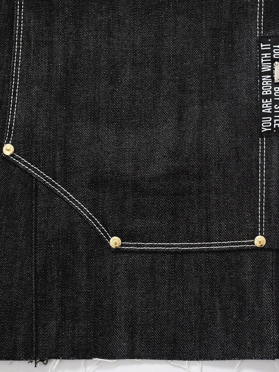 【F.V.V.O】RED SELVEDGE EMBROIDERED RAW DENIM JEANS