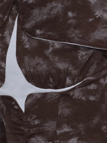 【La Lune】SNOWY TOP / 【ラリュンヌ】グランジタイダイオフショルダー長袖トップス