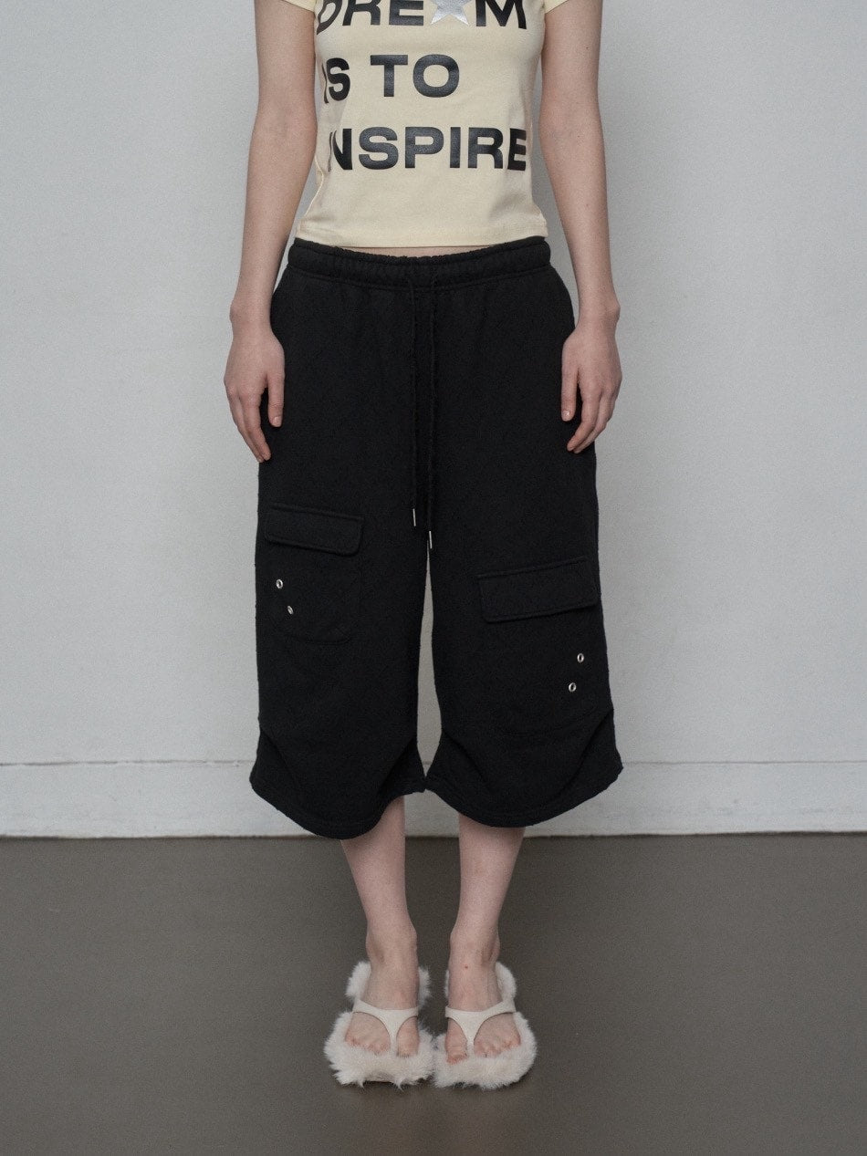 【SETUP‐EXE】PUNCHING BERMUDA SWEATPANTS / 【セットアップエグゼ】パンチングバミューダスウェットショートパンツ