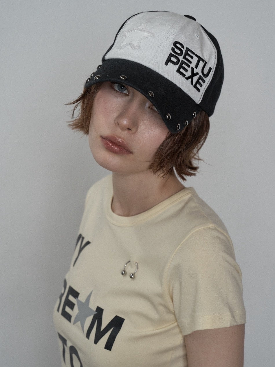 【SETUP‐EXE】STUDDED LOGO BALL CAP / 【セットアップエグゼ】スタッズロゴボールキャップ