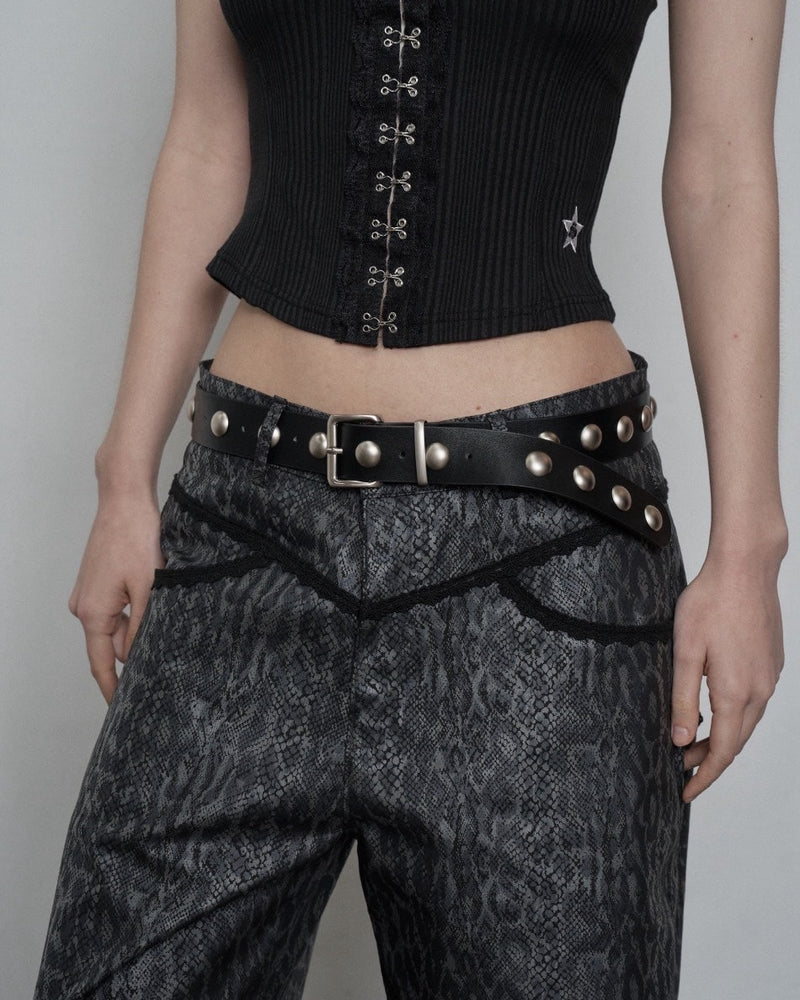 【SETUP‐EXE】CIRCLE RIVET BELT / 【セットアップエグゼ】サークルリベットベルト