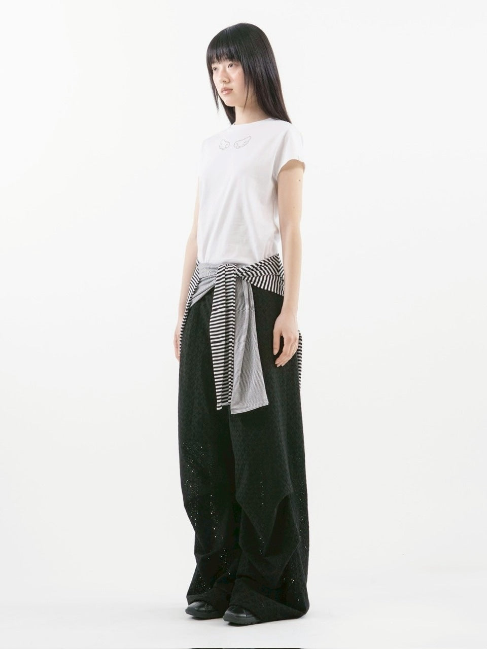 【TUOMIO】ANGEL STUD BABY T-SHIRT / 【トゥオミオ】エンジェルスタッズベイビー半袖Tシャツ