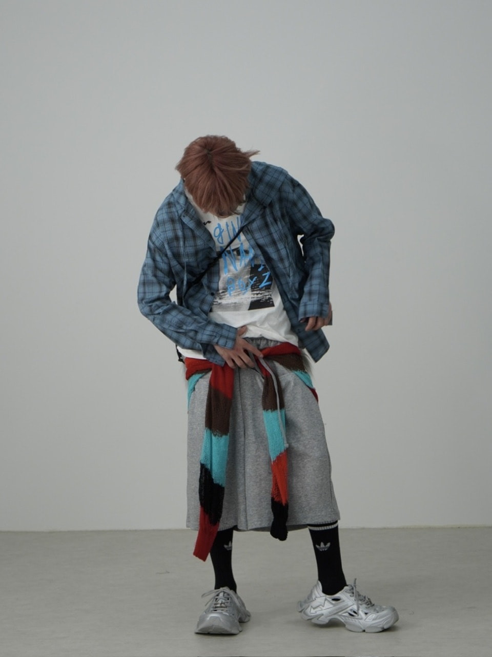 国際配送【Nerd out XU】oversized hood check shirt (2color