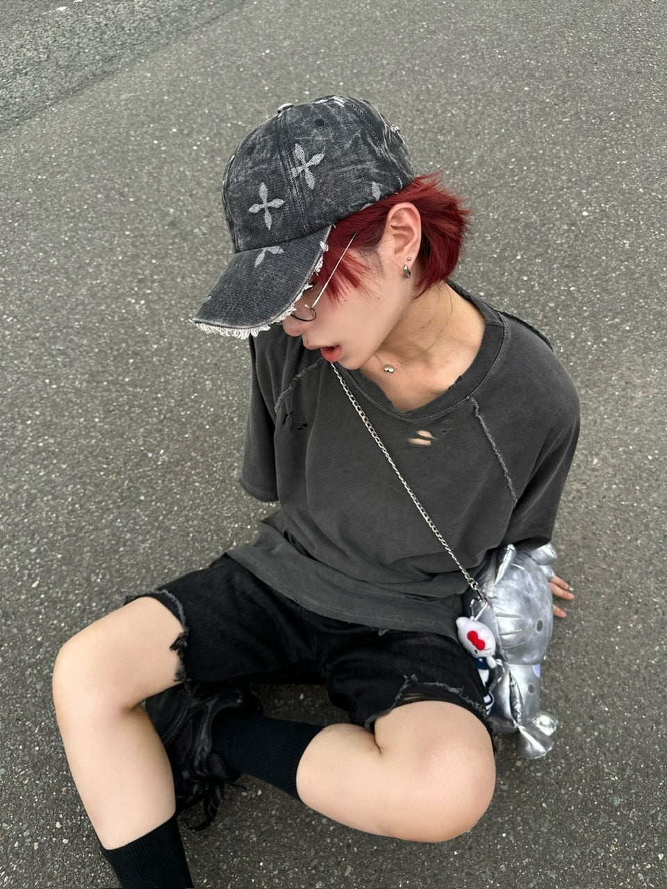 国際配送【LUV CODE】design denim cap