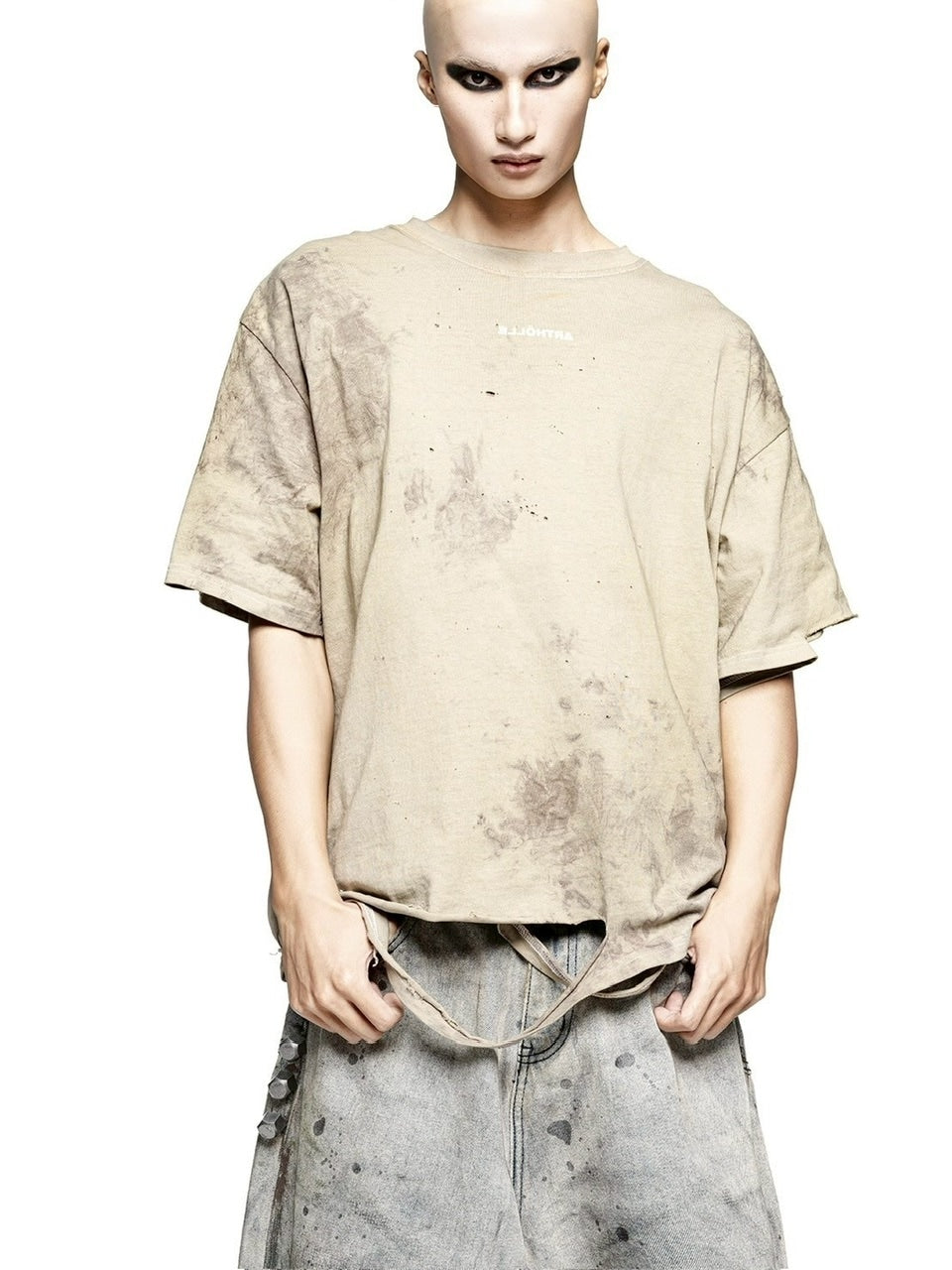 LATUI ATELIER】ENSO T-SHIRT / 【ラトゥイ アトリエ】クラッシュド