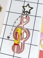 【EVERYTHINGS】PEARLY-PINK(TREBALM) / 【エブリシングス】ピンクスターリーミュージックモチーフリップケースキーリング