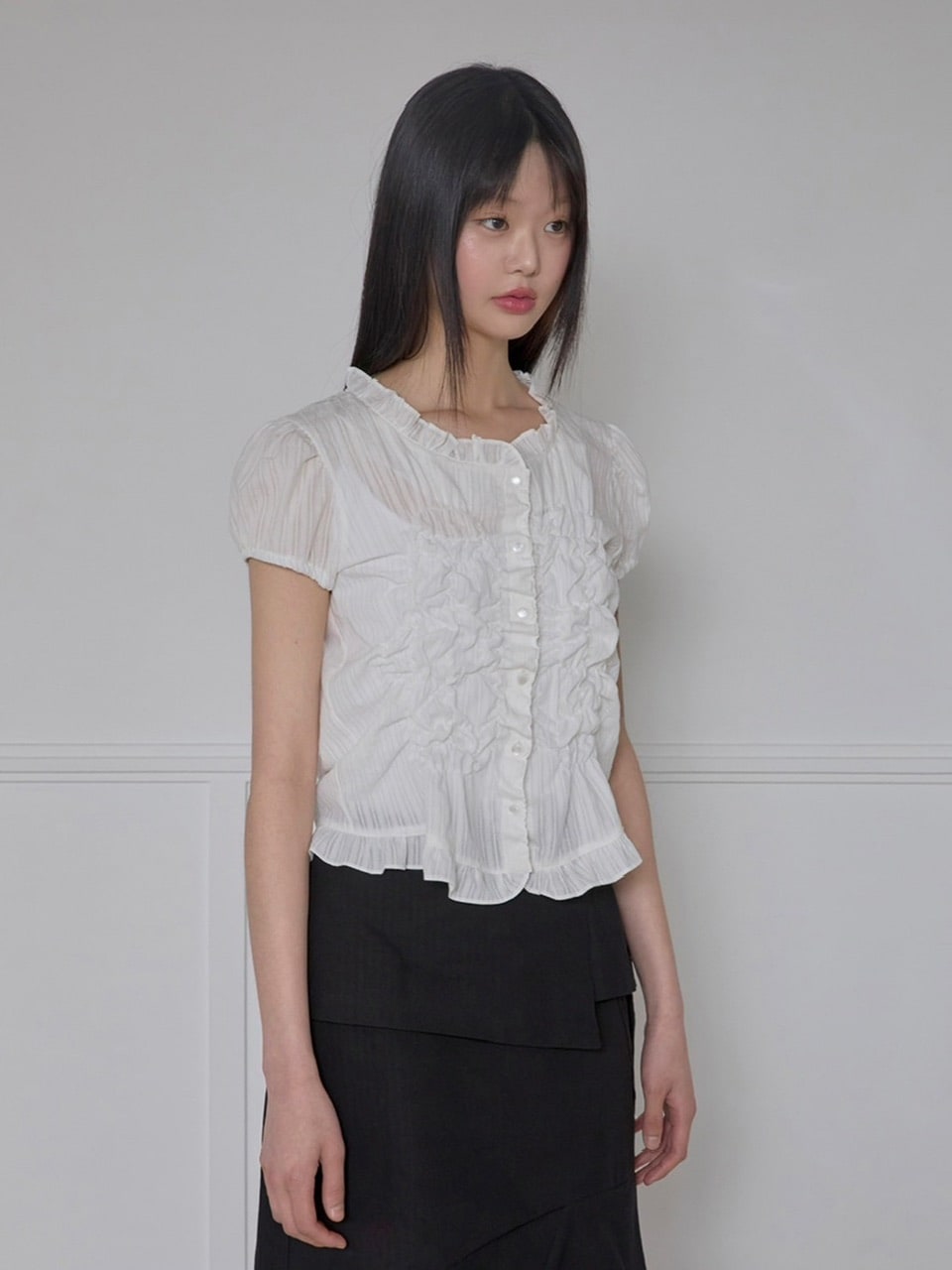 【FLAREUP】Saya Frill Puff Blouse