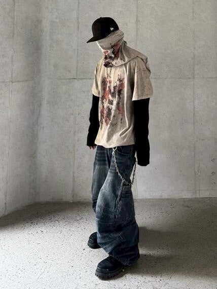 【roaringrad】CRUSADER WASHED OVER T-SHIRT / 【ロアリングラド】クルセイダーウォッシュドオーバー半袖Tシャツ