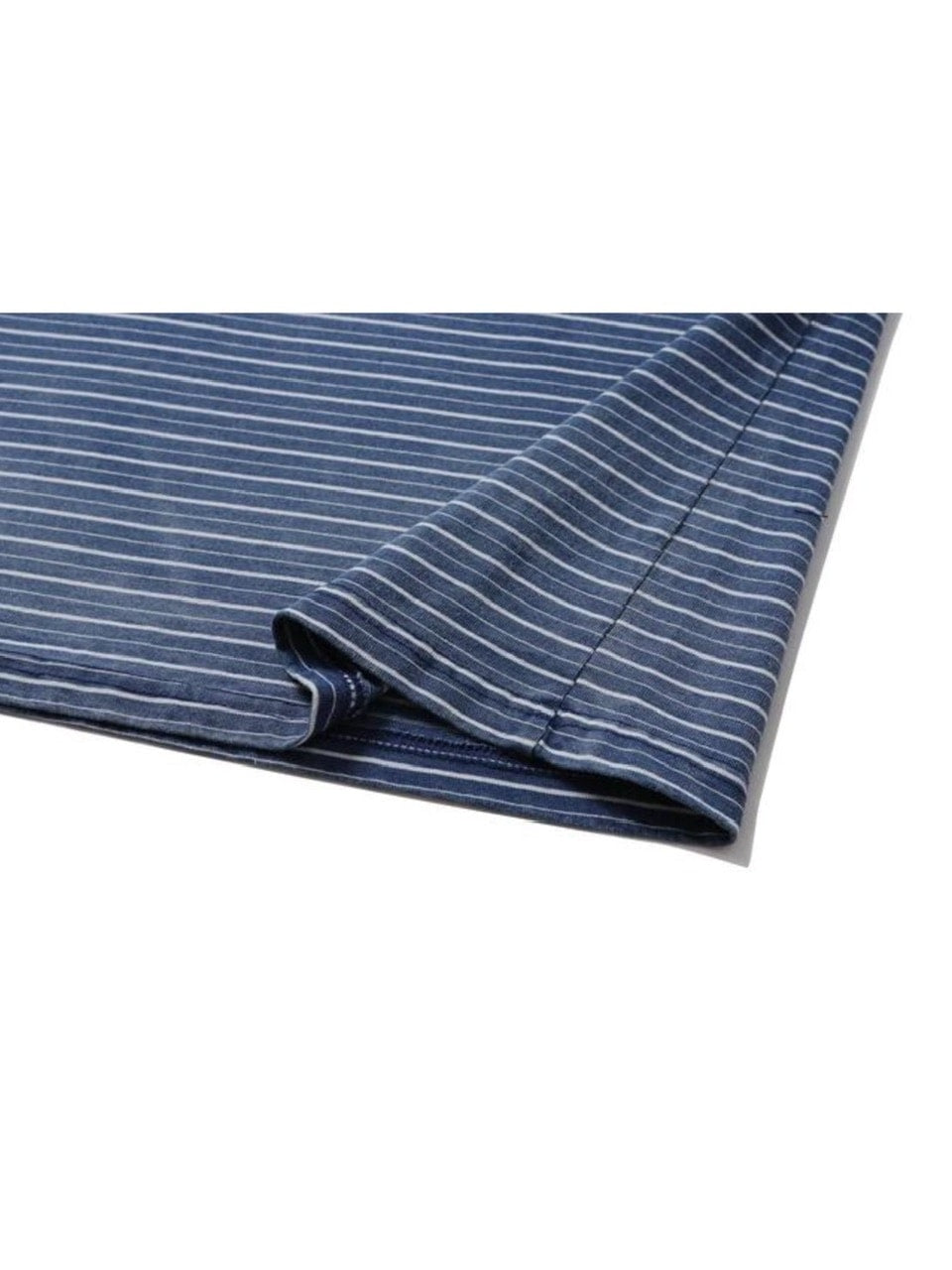 【roaringrad】WASHED INDIGO STRIPE T-SHIRT / 【ロアリングラド】ウォッシュドインディゴストライプ半袖Tシャツ
