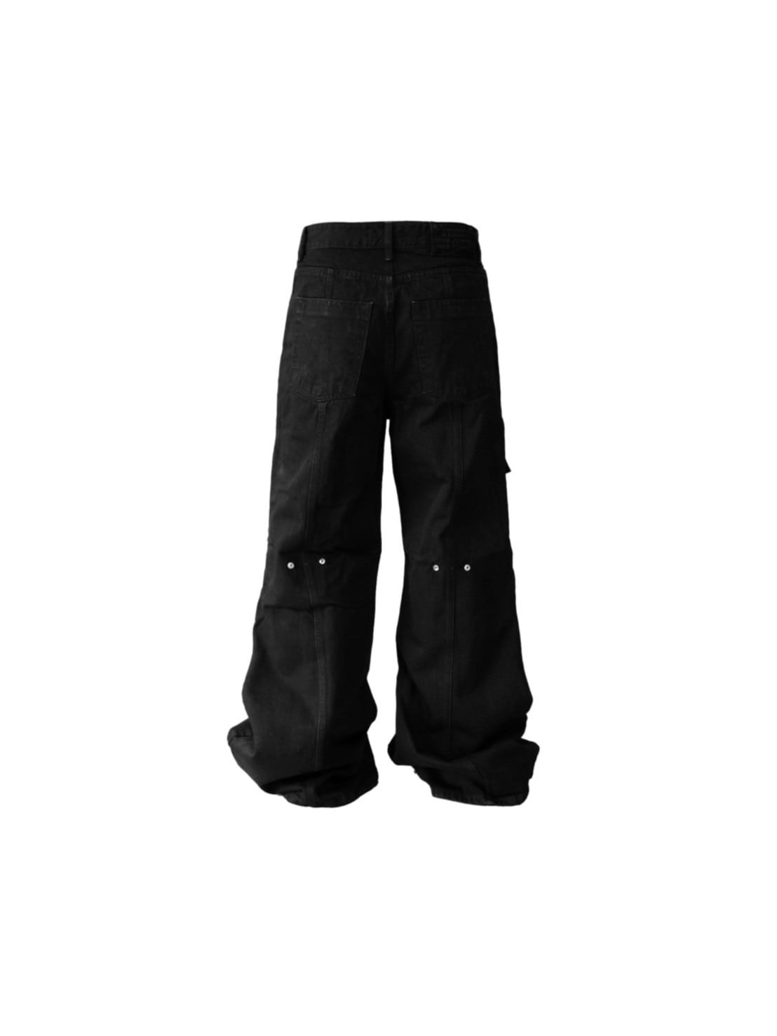 【IFEELLUCKY】Wide leg stud cargo pants / 【アイフィールラッキー】ワイドレッグスタッズカーゴパンツ