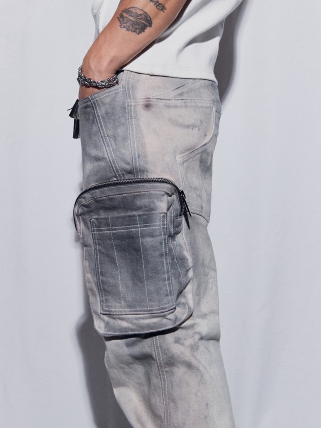 【BLR BLUER】Double Pockets Hand Washing Flare Pants