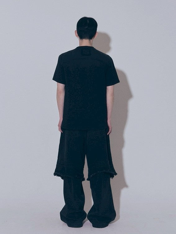 【BLR BLUER】Destroyed Vintage Double Denim Pants