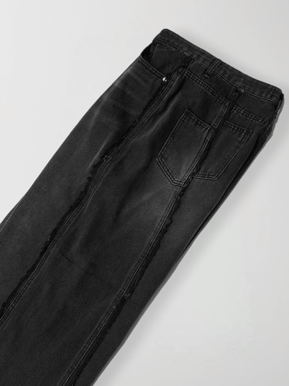 大阪店WEB限定受注制【Chikashitsu +】 fringe wide denim pants / 【チカシツプラス】フリンジワイドデニムパンツ