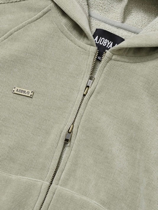 【AJOBYAJO】Corduroy Short Zip-Up Hoodie / 【アジョバイアジョ】コーデュロイショートジップアップパーカー
