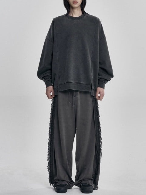 【AJOBYAJO】Twofold Wide Washed Sweatshirt / 【アジョバイアジョ】トゥーフォールドワイドウォッシュドスウェットシャツ１６