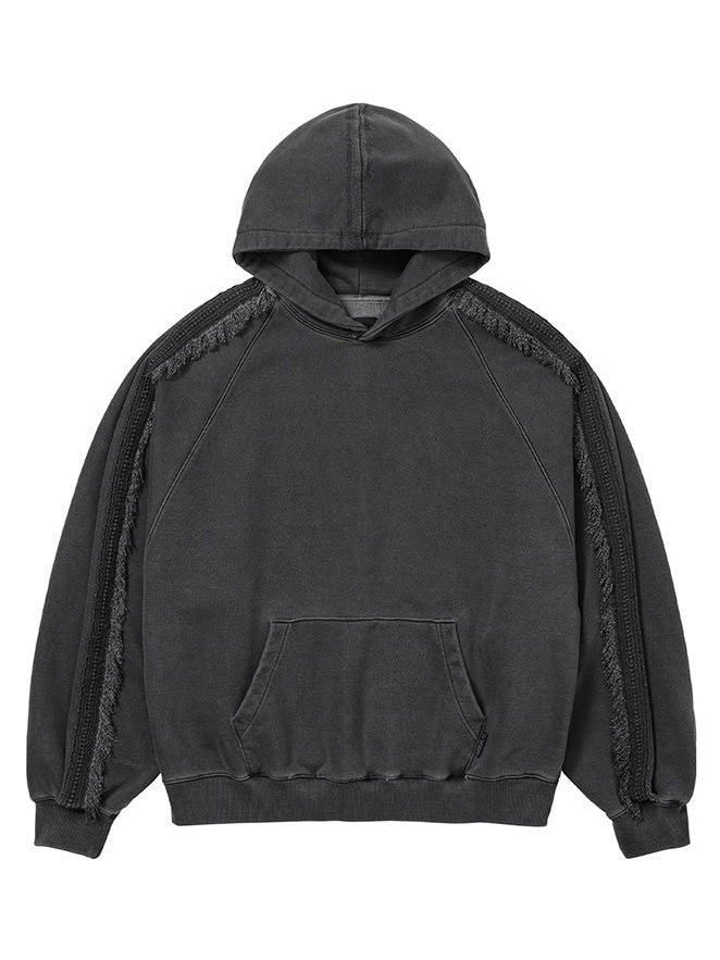 【AJOBYAJO】Raglan Lace Trimming Hoodie / 【アジョバイアジョ】ラグランレーストリミングプルオーバーパーカー