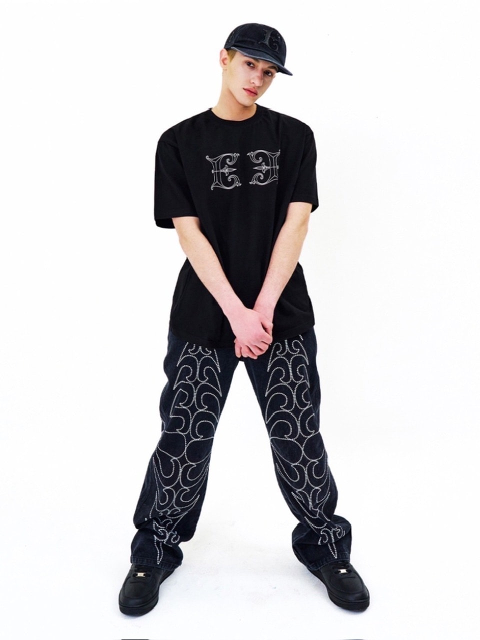 【E RIN AI E】TRIBAL SPEAR DENIM PANTS