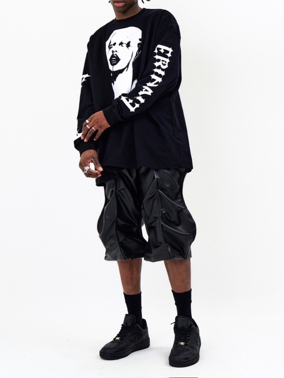 【E RIN AI E】FACE LONG SLEEVE TEE