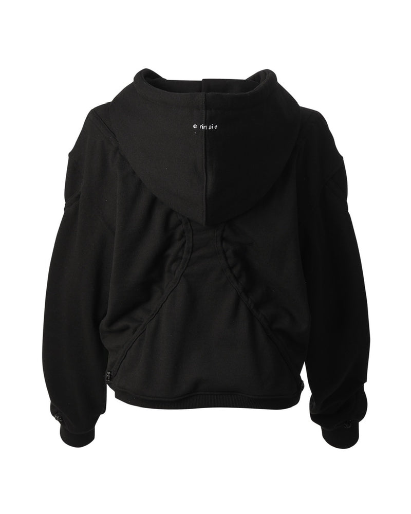 【E RIN AI E】GATE SHIRRING HOODIE