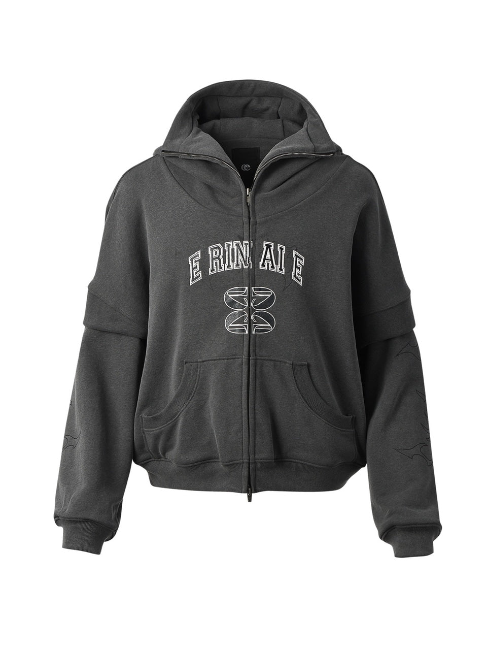 【E RIN AI E】STACK E HOODIE ZIP UP