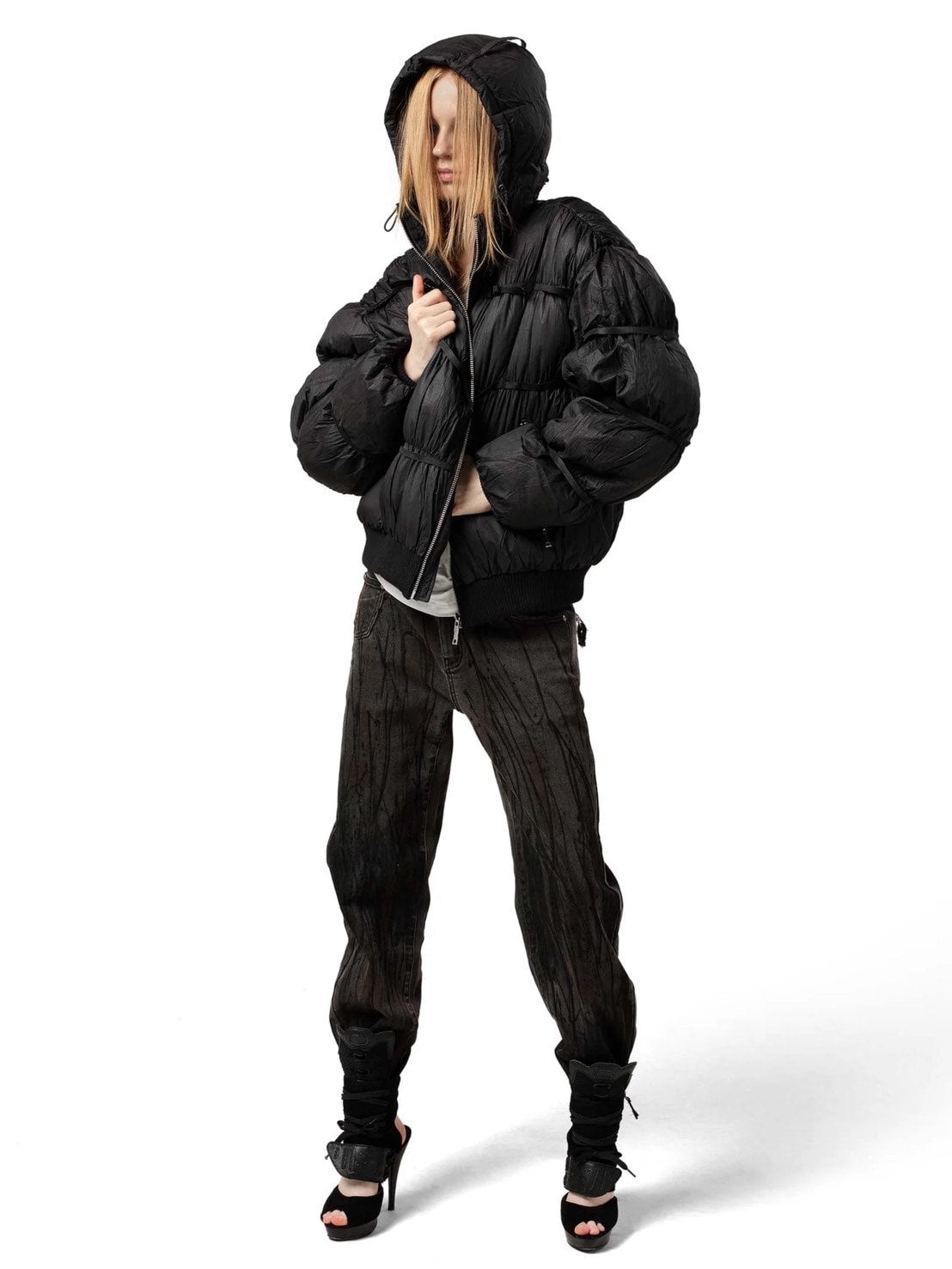 【RACER WORLDWIDE】Puffer Jacket X【レーサーワールドワイド】パファーダウンジャケット