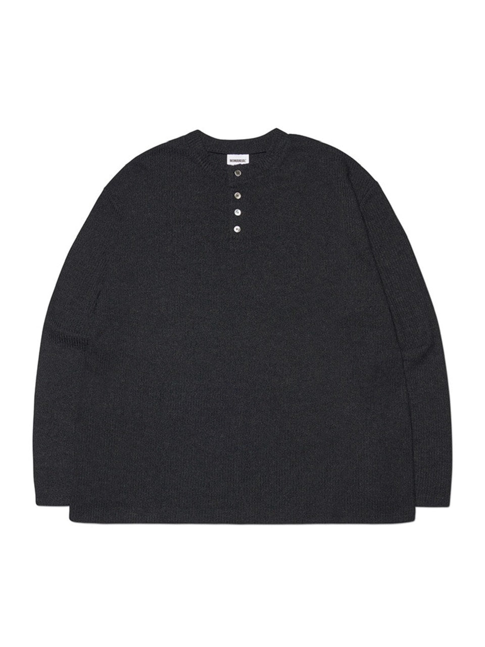 【NOMANUAL】HENLEY NECK KNIT LONG SLEEVE