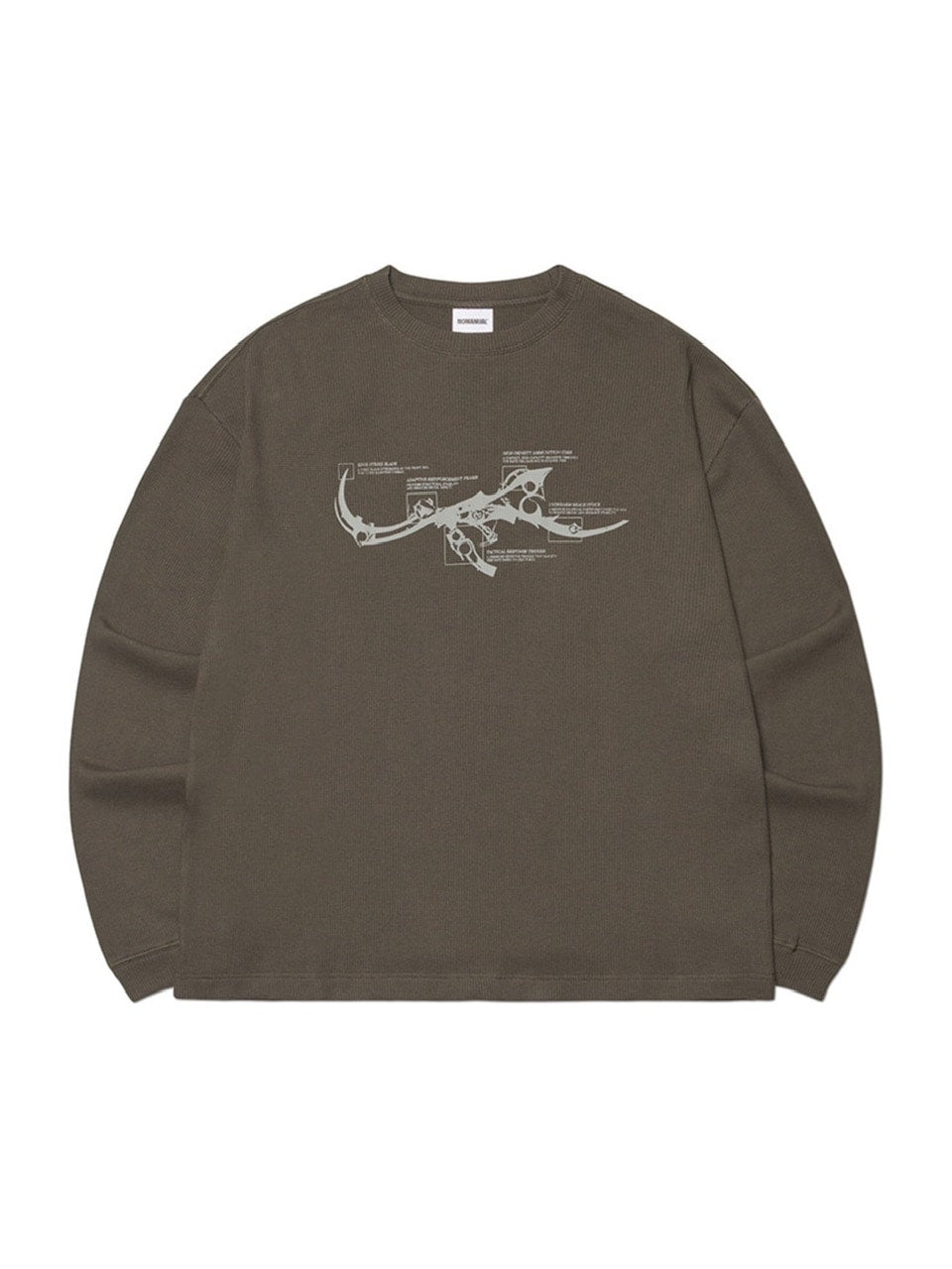 【NOMANUAL】NM RIFLE WAFFLE LONG SLEEVE TEE