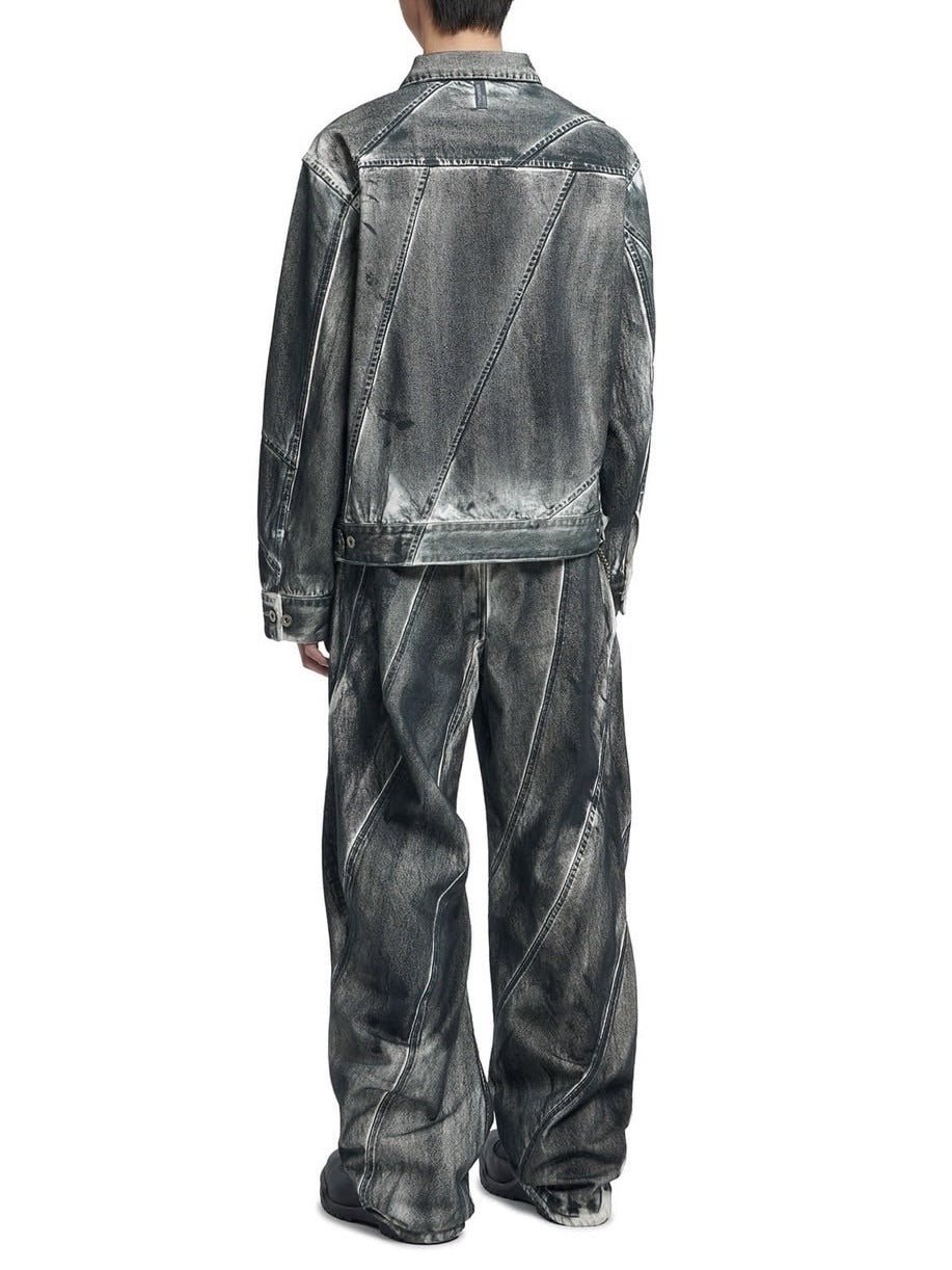 【NOMANUAL】STAINED D.L DENIM TRUCKER JACKET