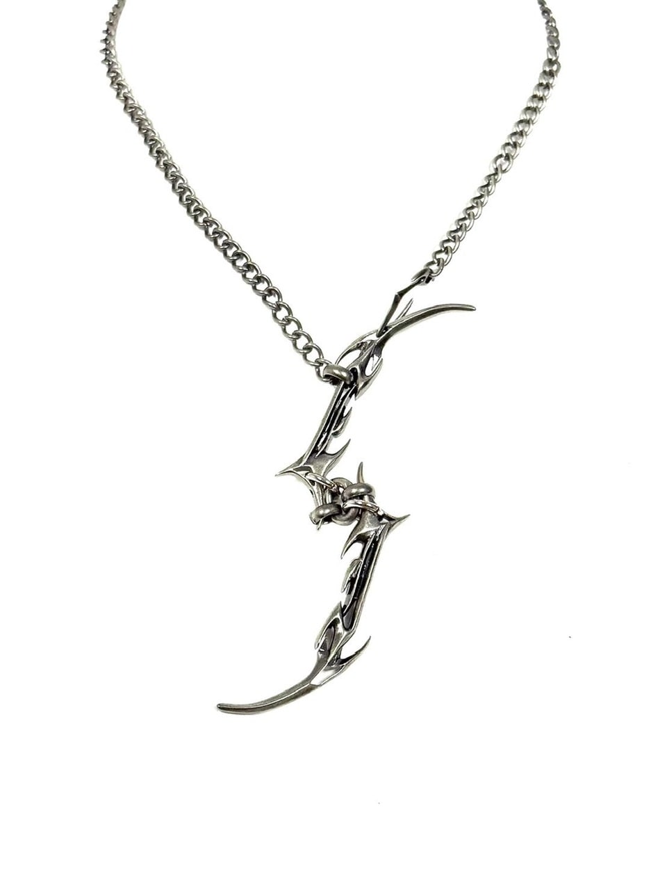 【IIIMIII】Sharp Drop Necklace / 【イアミ】シャープドロップシルバーチェーンネックレス