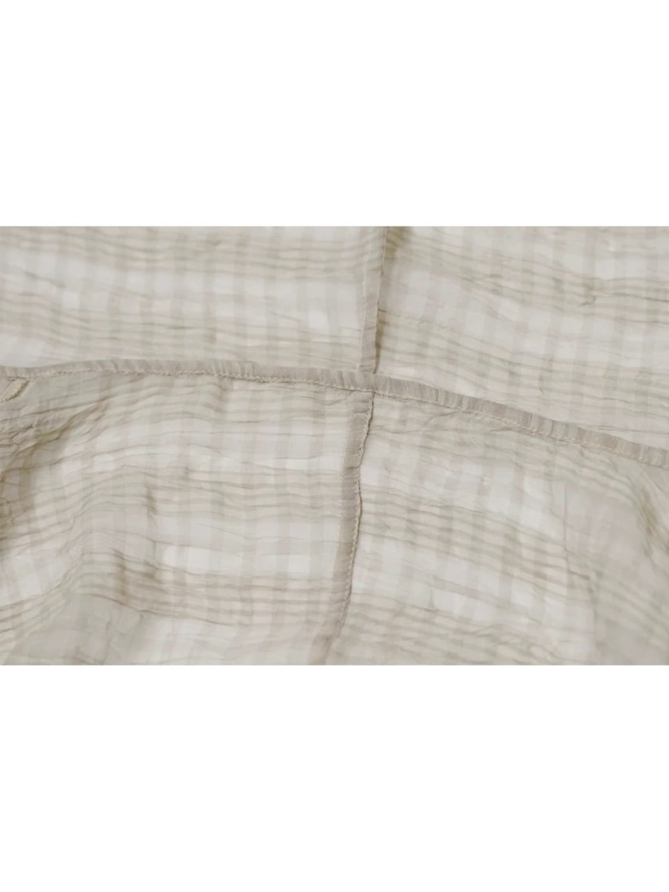 【Cest Nous】Plaid Chiffon Cardigan / 【セヌー】シフォンフリルシースルーカーディガン