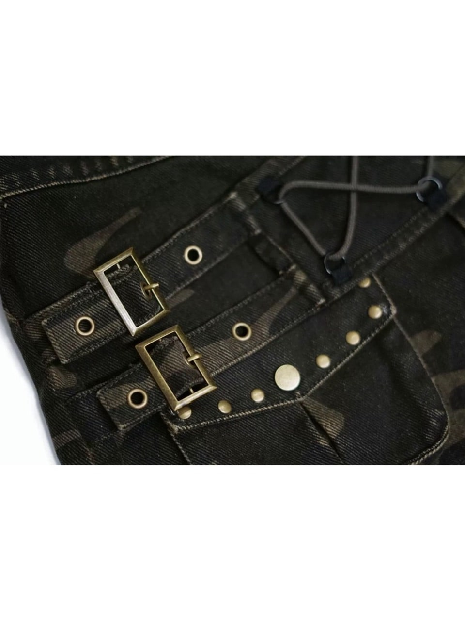 【Cest Nous】Camouflage Rivet Skirt / 【セヌー】カモフラージュリベットミニスカート