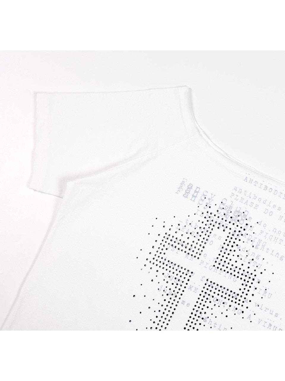 【FANCY CLUB】DIVINE CROSS ONE-SHOULDER TEE / 【ファンシークラブ】クロスワンショルダー半袖Tシャツ