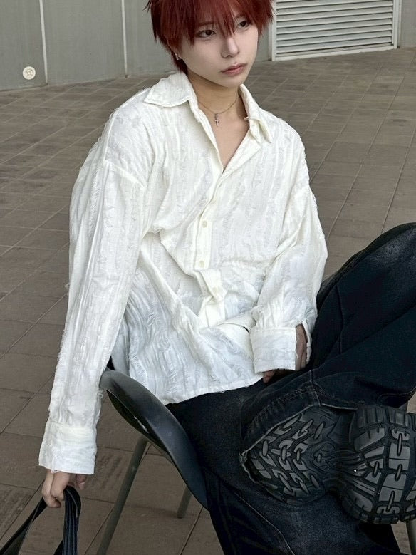 受注制【LUV CODE】damage shirt (3color)