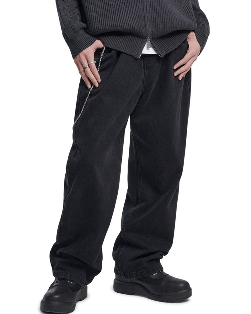 【NOMANUAL】STRAIGHT WIDE DENIM PANTS