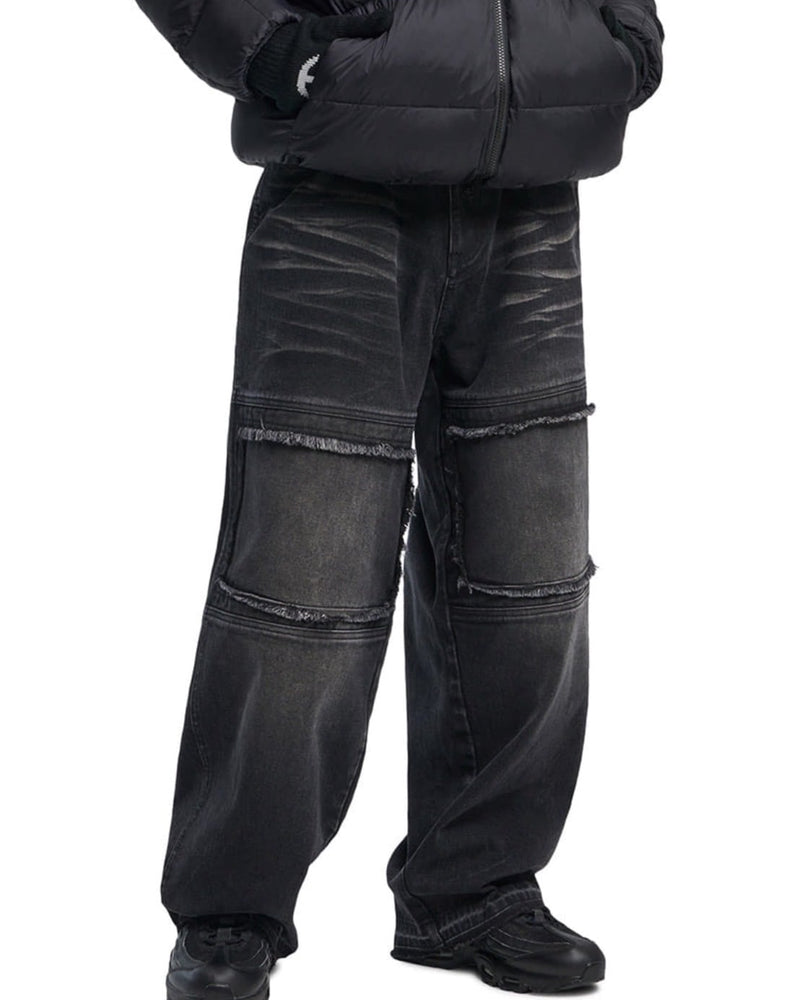 【NOMANUAL】DESTROYED LAYER DENIM PANTS