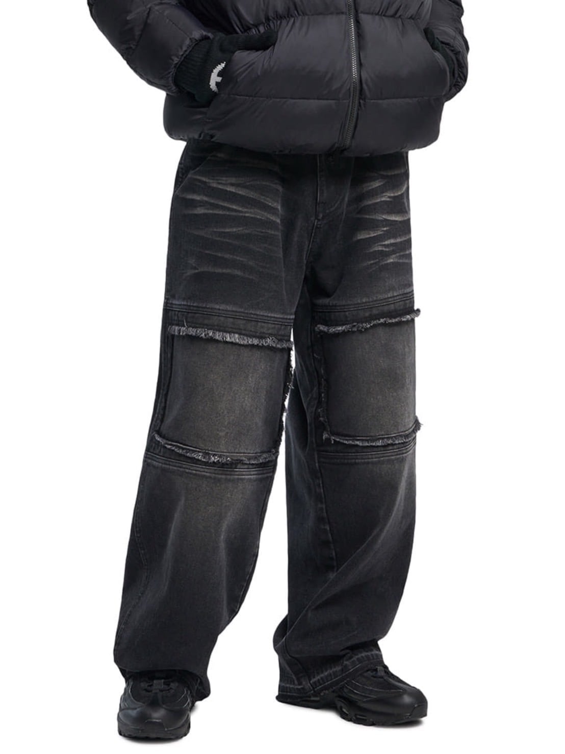 【NOMANUAL】DESTROYED LAYER DENIM PANTS