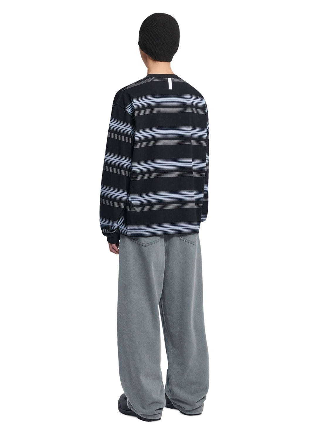 【NOMANUAL】NM STRIPED LONG SLEEVE TEE