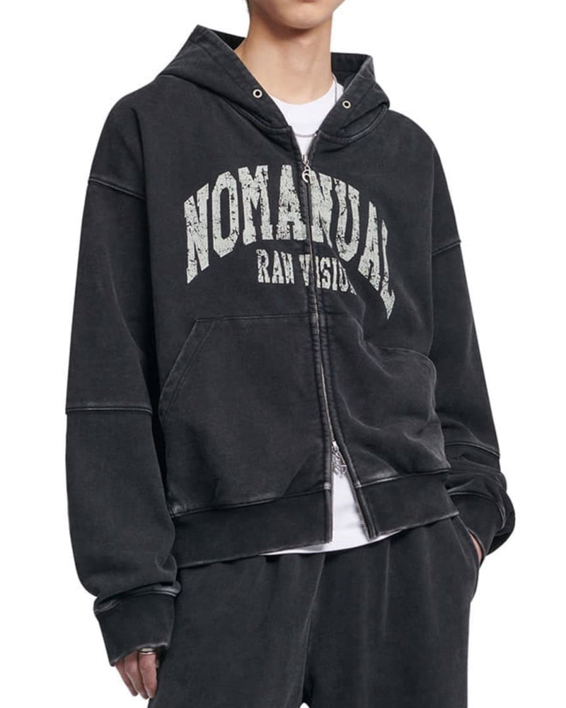 【NOMANUAL】C.A VINTAGE HOODED ZIP-UP
