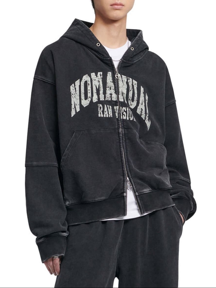 【NOMANUAL】C.A VINTAGE HOODED ZIP-UP