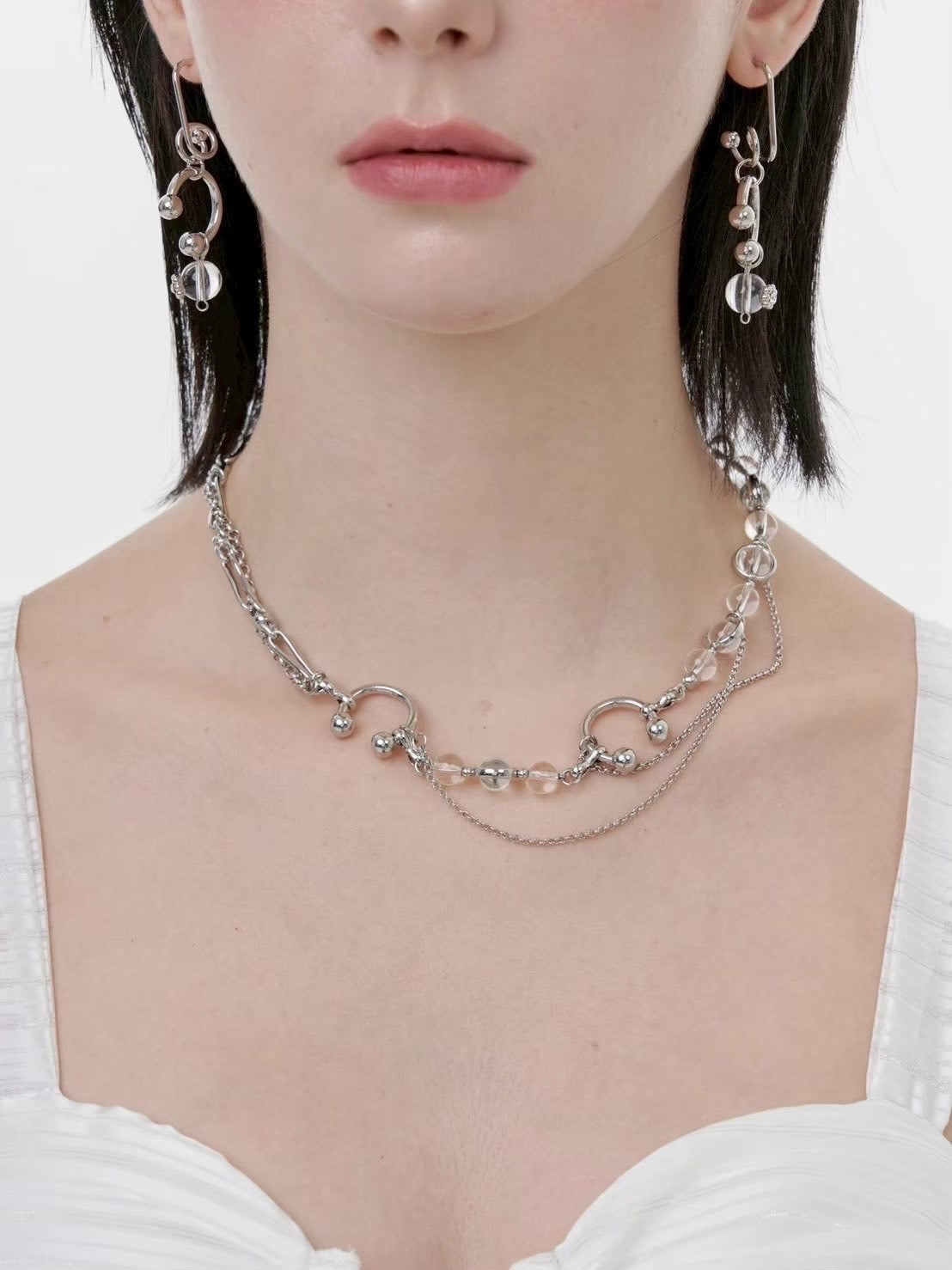 【PEG LEG】Flow silhouette necklace