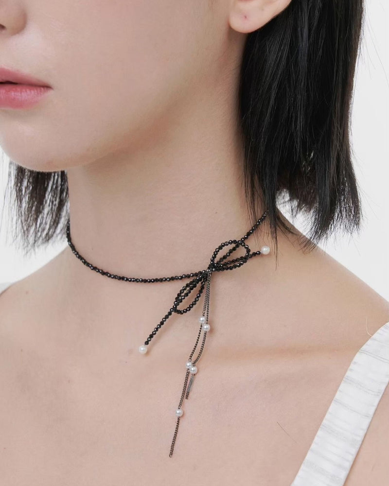 【PEG LEG】ribbon chip necklace
